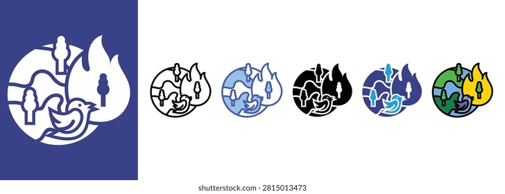 Habitat Destruction  icon sets collection multiple style

