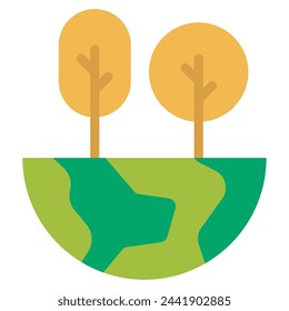 Habitat ecology object icon illustration