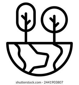 Habitat ecology object icon illustration