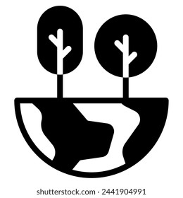 Habitat ecology object icon illustration