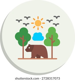 Ícone de Estilo de Círculo Plano Habitat