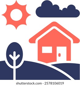 Habitat Icon Element For Design