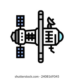 habitat space exploration color icon vector. habitat space exploration sign. isolated symbol illustration