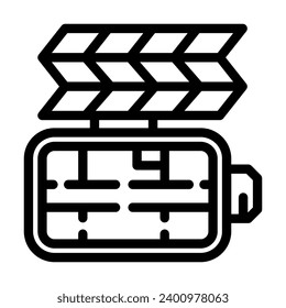 habitat space exploration line icon vector. habitat space exploration sign. isolated contour symbol black illustration