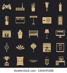 Habitation icons set. Simple set of 25 habitation vector icons for web for any design