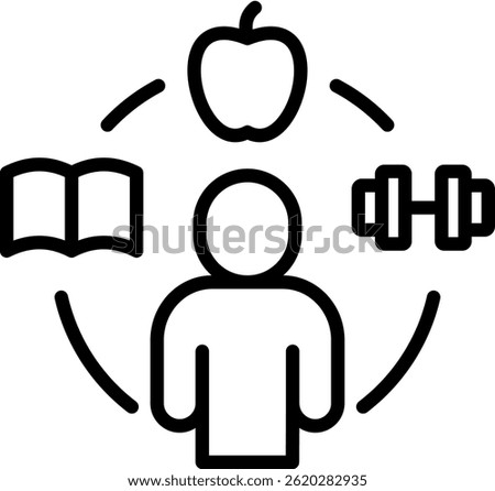 Habits Icon Line Vector Illustration
