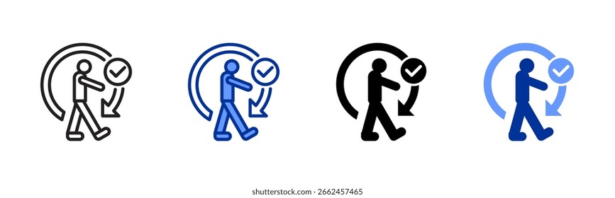 Coleção de vários estilos da folha de ícones de hábitos