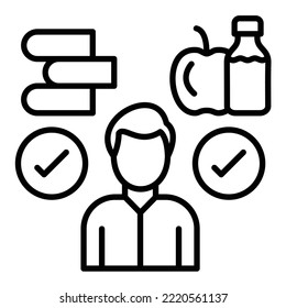 Imagen vectorial de icono de hábitos. También se puede usar para aplicaciones web, aplicaciones móviles y medios impresos.