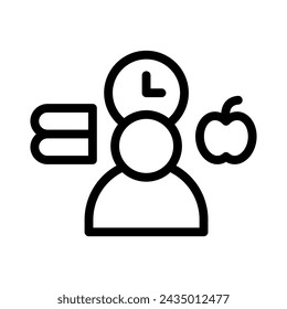 habits line icon illustration vector graphic. Simple element illustration vector graphic, suitable for app, websites, and presentations isolated on white background