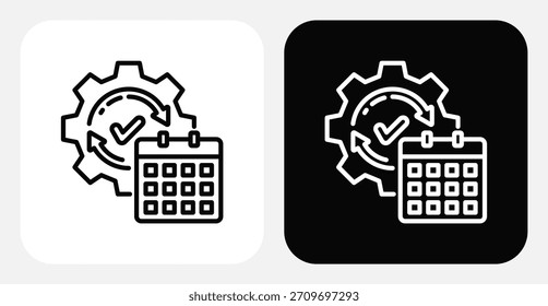 Conjunto de iconos monocromo dual de seguimiento de hábitos