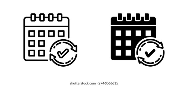 Habits Tracker  icon set with style outline and solid. vector simple elements for design and presentation.