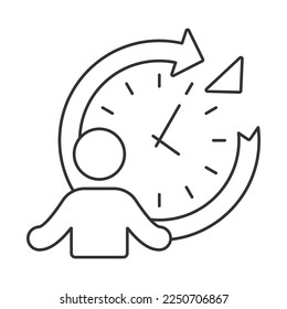 Habits vector icon. Line sign for mobile concept and web design. Symbol, logo illustration. Vector graphics