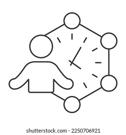 Habits vector icon. Line sign for mobile concept and web design. Symbol, logo illustration. Vector graphics