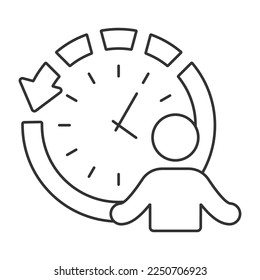 Icono vectorial de hábitos. Firma de línea para concepto móvil y diseño web. Símbolo, ilustración del logotipo. Gráficos vectoriales