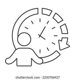 Icono vectorial de hábitos. Firma de línea para concepto móvil y diseño web. Símbolo, ilustración del logotipo. Gráficos vectoriales