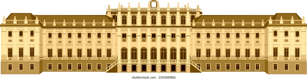 HABSBURG Empire Building. European House Of Habsburg. Real Palace.