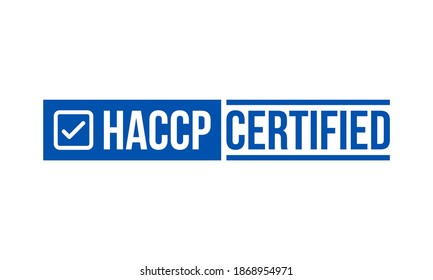 marca de cinta certificada por haccp, ilustración vectorial aislada en fondo blanco