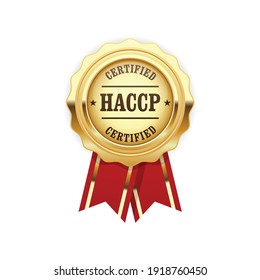 HACCP certified site sign - quality standard golden rosette