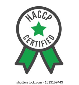 HACCP | Hazard Analysis Critical Control Points icon with award or checkmark