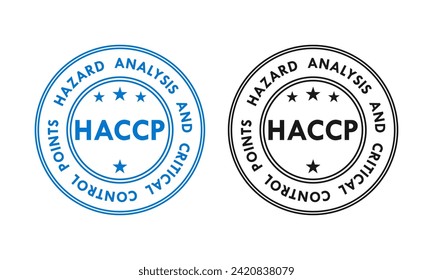 HACCP - Hazard Analysis and Critical Control Points logo template illustration