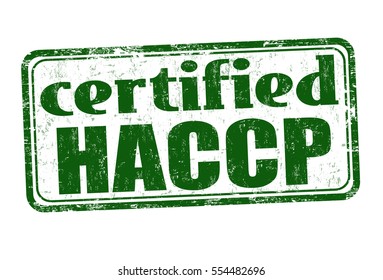 HACCP (Hazard Analysis Critical Control Points) grunge rubber stamp on white background, vector illustration