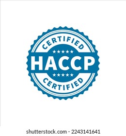 Plantilla de marca de etiqueta vectorial HACCP. Este diseño usa el símbolo de la lista de comprobación