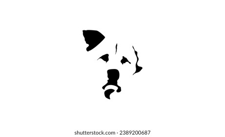 The Hachiko, black isolated silhouette
