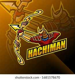 Hachiman esport mascot logo design