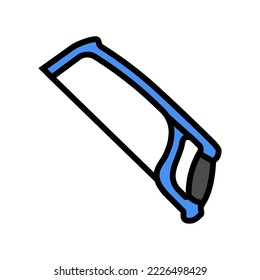 hack hand saw color icon vector. hack hand saw sign. isolated symbol illustration