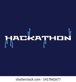 Hackathon Logo. coding Vector design.