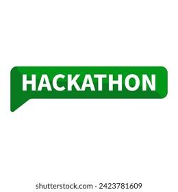 Hackathon Text In Green Rectangle Shape For Promotion Information Announcement Business Marketing Social Media
