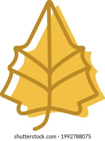 Hackberry-Blatt, Illustration, auf weißem Hintergrund.