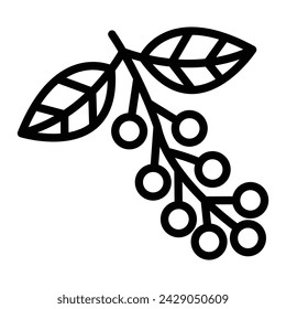 Hackberry Vector Line Icon Design