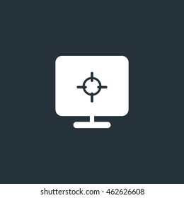 Hacked computer icon, Vector