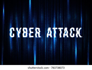 Hacked. Cyber Attack. Hacker. Vector illustration