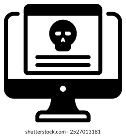 Ilustración de icono de ciberseguridad pirateada