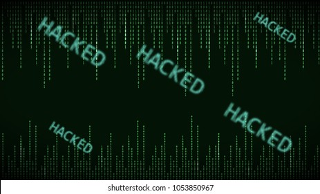 Hacked. Glitched. Abstract Digital Background. Computer screen error templates. Vector Illustration.