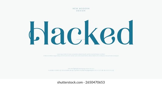  Hacked Luxury font alphabet logo. Typography beautiful fashion elegant classic letters serif italic fonts decorative wedding vintage blossom logos. vector illustration