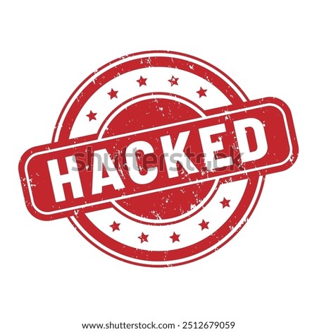 Hacked round stamp icon grunge distressed style