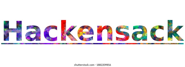 Hackensack. Colorful typography text banner. Vector the word hackensack design. Can be used to logo, card, poster, heading and beautiful title