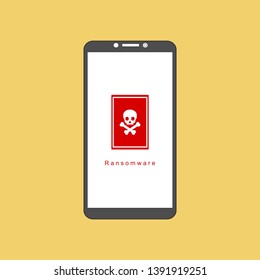 Hacker activity computer.Alert notification on mobile phone vector, malware concept, spam data, fraud internet error, insecure connection, online scam, virus