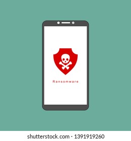Hacker activity computer.Alert notification on mobile phone vector, malware concept, spam data, fraud internet error, insecure connection, online scam, virus