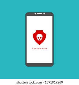 Hacker activity computer.Alert notification on mobile phone vector, malware concept, spam data, fraud internet error, insecure connection, online scam, virus