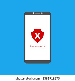 Hacker activity computer.Alert notification on mobile phone vector, malware concept, spam data, fraud internet error, insecure connection, online scam, virus
