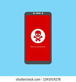 Hacker activity computer.Alert notification on mobile phone vector, malware concept, spam data, fraud internet error, insecure connection, online scam, virus