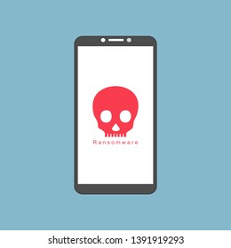 Hacker activity computer.Alert notification on mobile phone vector, malware concept, spam data, fraud internet error, insecure connection, online scam, virus