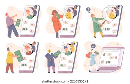 Hacker activity. Hacking computer. Phishing account, steal data, cyber attack. Stealing password. Cyber crime, theft personal information, cyber security spy access. Internet fraud scenes set metaphor