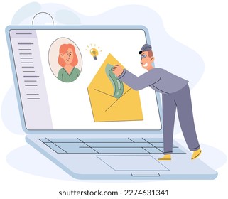 Hacker activity. Hacking computer. Phishing account, steal data, cyber attack. Stealing password. Cyber crime, theft personal information, cyber security spy access. Internet fraud scenes set metaphor