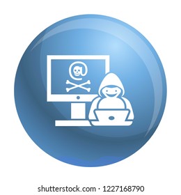 Hacker activity icon. Simple illustration of hacker activity vector icon for web design isolated on white background