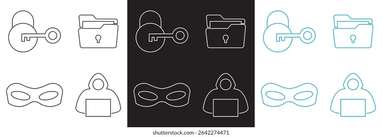 Hacker activity icon . Vector for websites, mobile interfaces, presentations, banner, visual branding etc. Vector illustration. isolated on white and black background. EPS 10